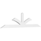 Ekena Millwork Richland Architectural Grade PVC Gable Bracket, 84"W x 21"H x 2"D x 4"F, 6/12 Pitch GBP084X21X0204RIC00 - alternate 1